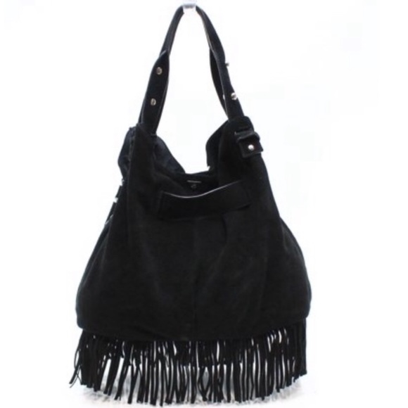 Sam Edelman Suede Leather studded fringe bag - Picture 5 of 8